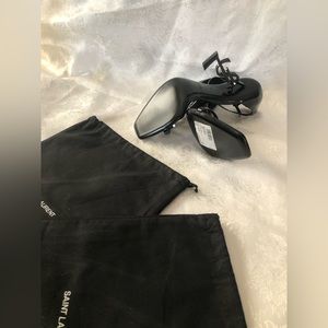 Saint Laurent high Sandals, black, YSL41.5 women’s worn once for a short time